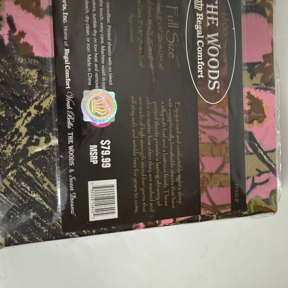 Regal Comfort The Woods Pink Camo Sheet Set Full Size Microfiber Bedding Sleep - Picture 7 of 9